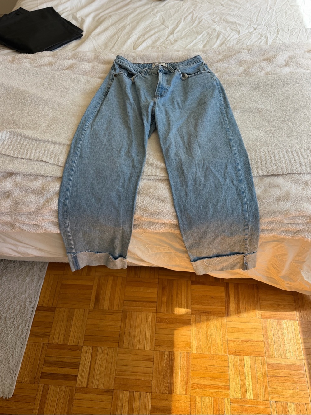 Light Blue High Rise Relaxed Fit Jeans